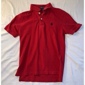 US Polo Assn Boys Red Polo, Size Medium